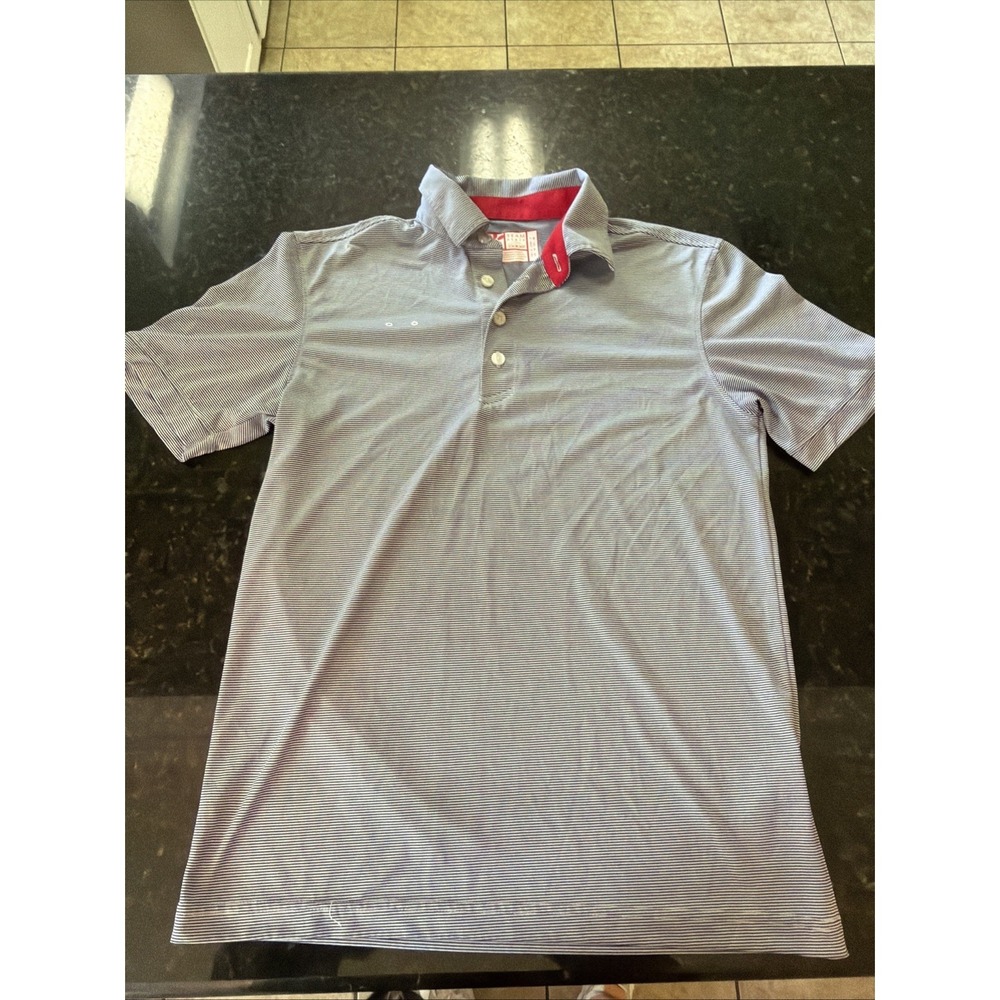 Chic Fil A Employee Polo Shirt Performance Sz Sm Striped Team Member Dri Fit